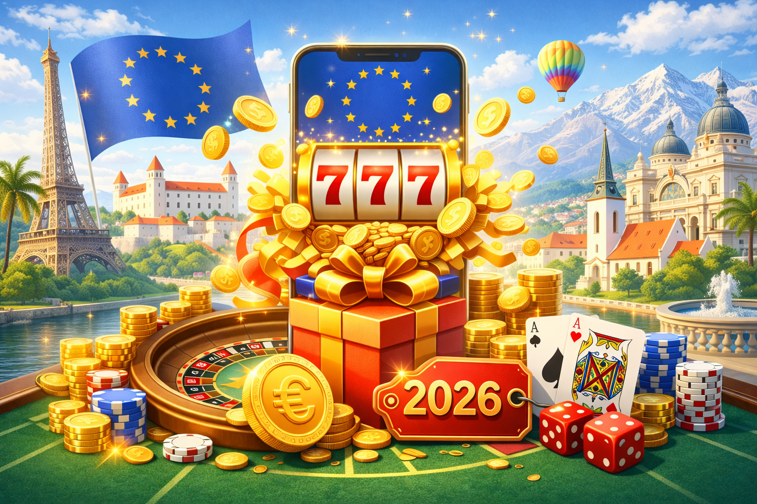 Európske casino bonus bez vkladu 2026
